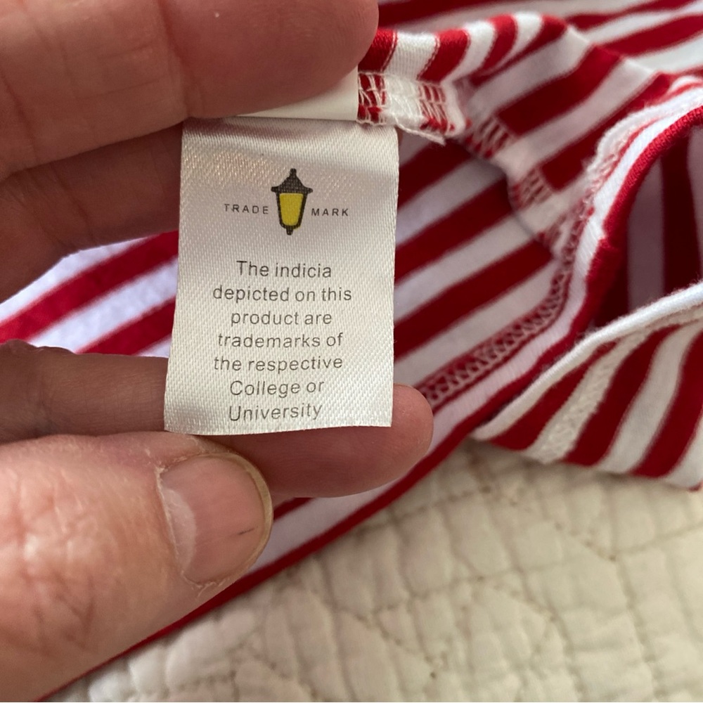 Arkansas Razorbacks women’s Open Front Vest Hog Logo red white stripes Small Med - Picture 11 of 13